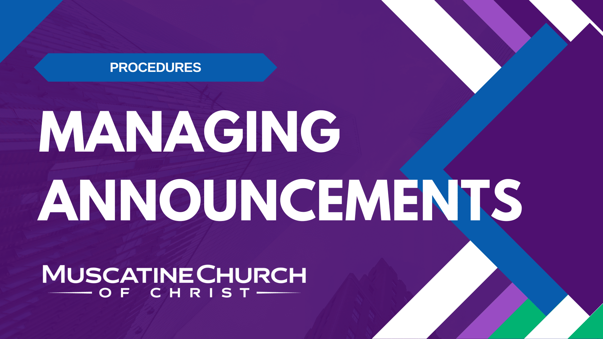 Managing Announcements